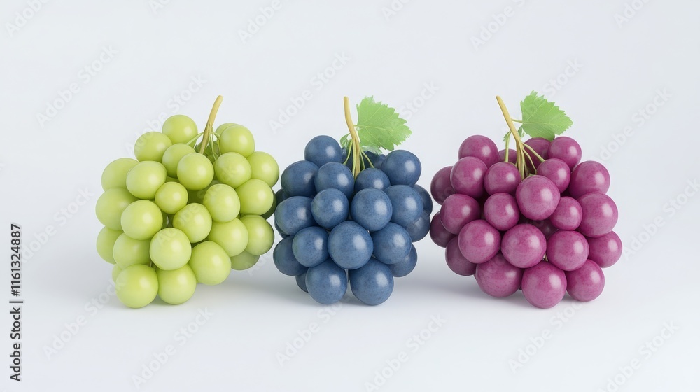 Isolated Grapes on White Background Isolated Grapes on White Background