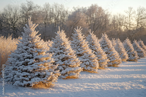 Pine Trees In Winter