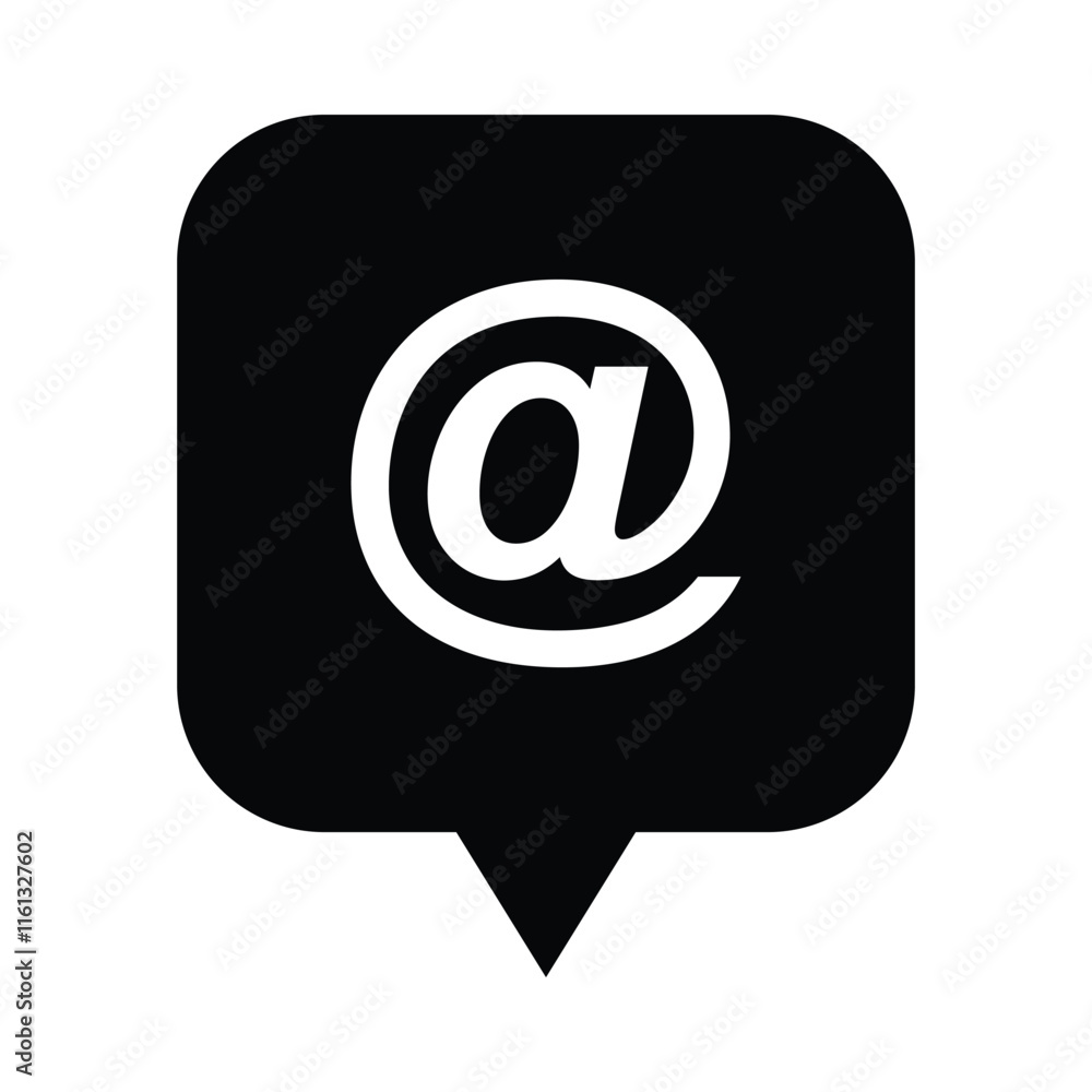 Mentions icon. Mention icon vector illustration. Mentions icon. Mention icon vector illustration.