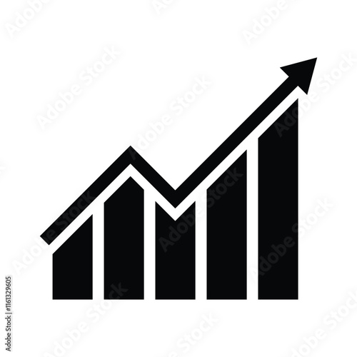 Increasing stocks icon. Trendy flat vector Increasing stocks icon isolated on white background. High quality filled Increasing stocks symbol for web and mobile use.