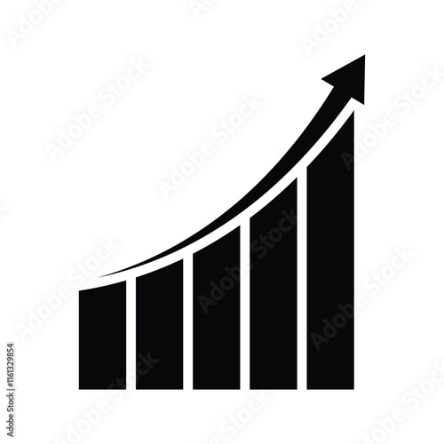 Increasing stocks icon. Trendy flat vector Increasing stocks icon isolated on white background. High quality filled Increasing stocks symbol for web and mobile use.