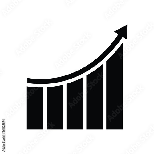 Increasing stocks icon. Trendy flat vector Increasing stocks icon isolated on white background. High quality filled Increasing stocks symbol for web and mobile use.