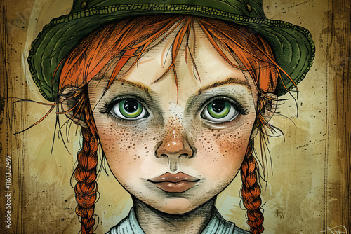 leprechaun girl illustration