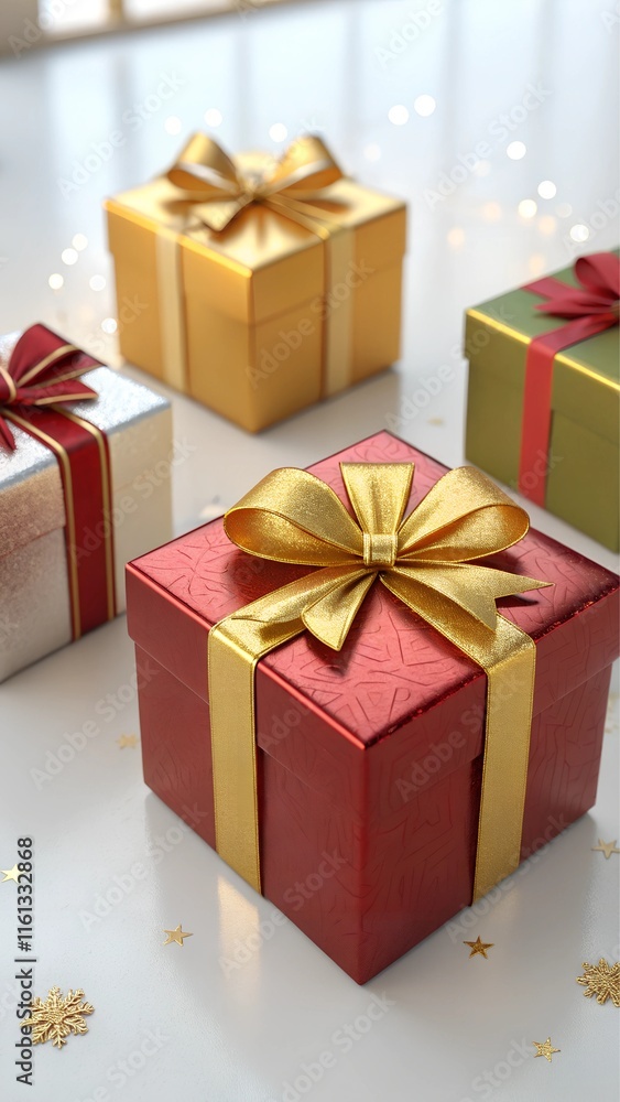 Obraz premium Gift Boxes with Central Clean Space