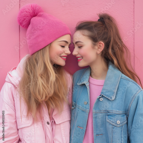 Two Friends Talking Isolated