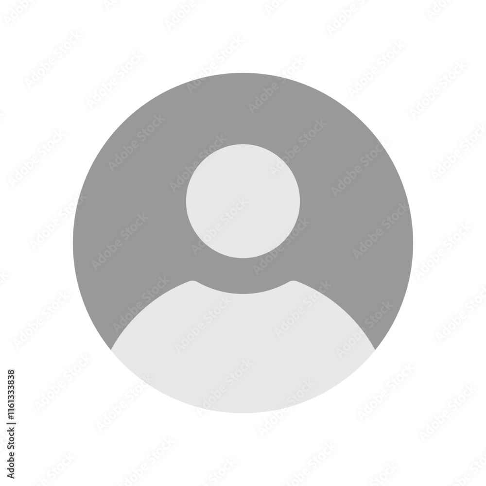Avatar or person icon. Default user profile icon. Suitable for social media profiles, icons, screensavers and as a template. Vector illustration. Avatar or person icon. Default user profile icon. Suitable for social media profiles, icons, screensavers and as a template. Vector illustration.