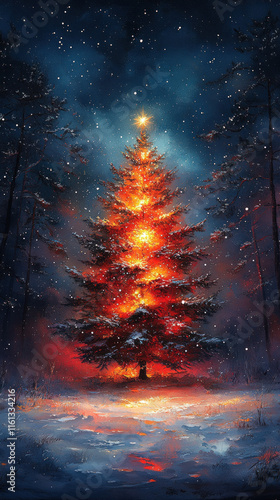 delicate watercolor scene o...