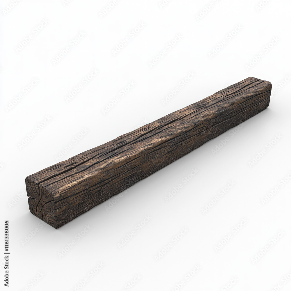 Fototapeta premium Wooden Beam Isolated