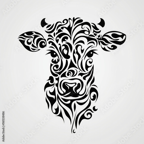 Cow Head Isolated