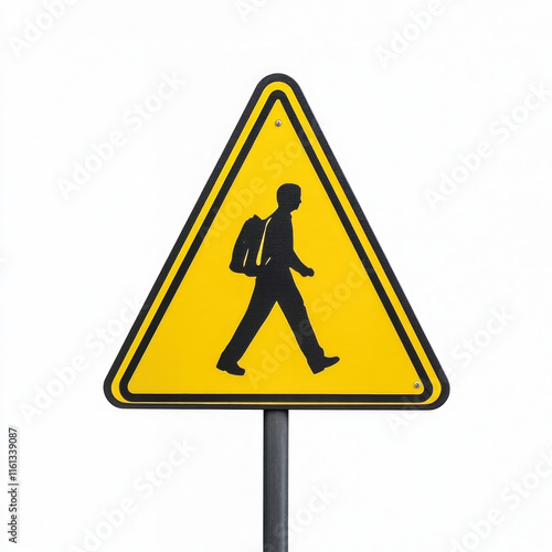 Pedestrian Crossing Sign Isolated