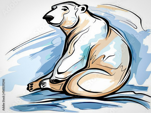 polar bear sitting