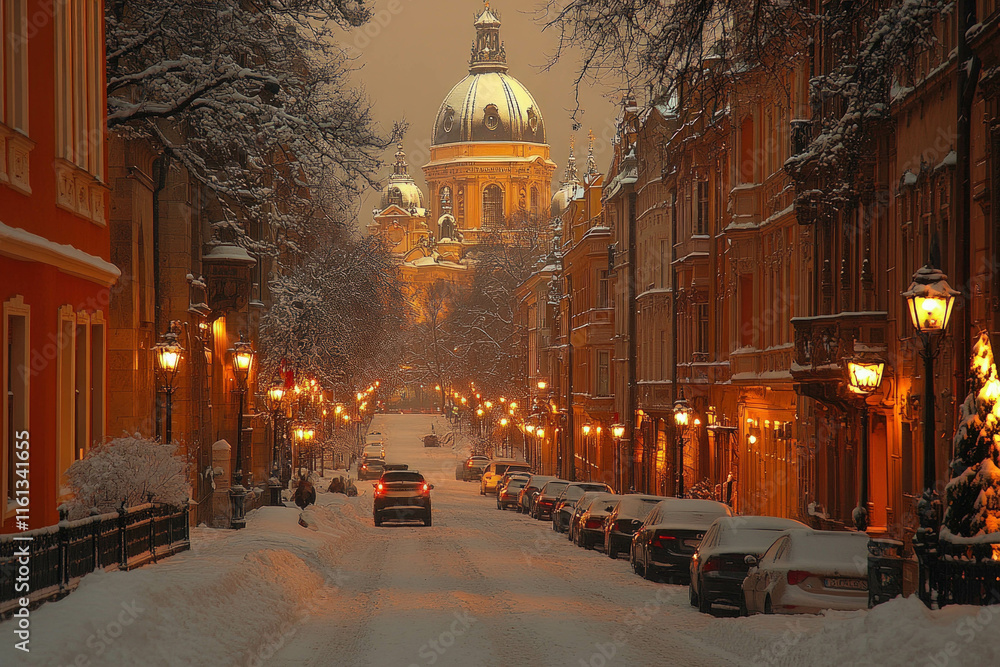 Fototapeta premium Europe In Winter