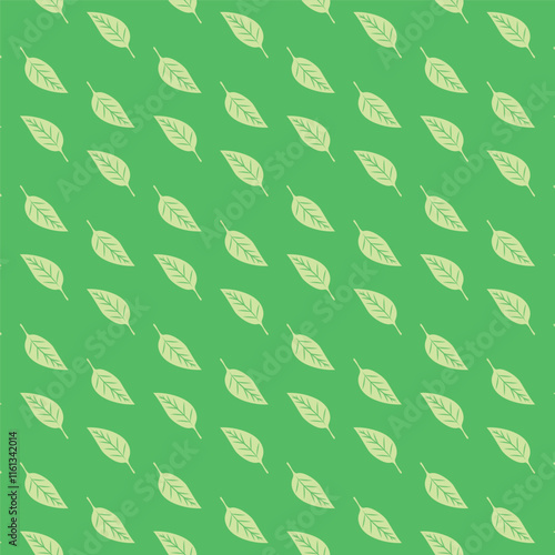 Seamless Background of Green Leaves