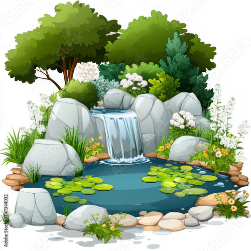 Pond Plants Isolated