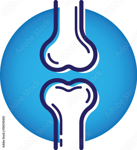 Icons pictogram bone, joint health. Ideal for informative and educational materials