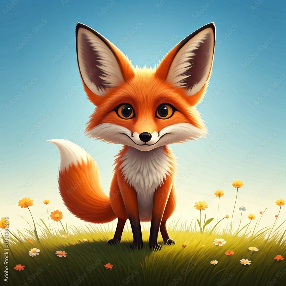 Fototapeta premium fox in the grass