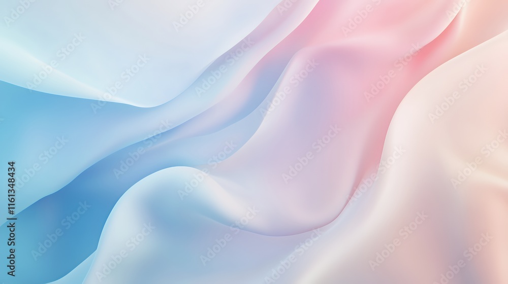 Fototapeta premium Abstract Pastel Waves of Smooth Fabric Texture
