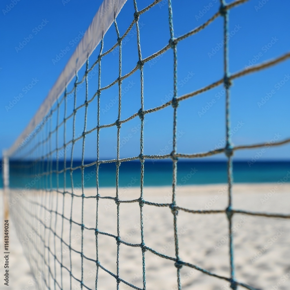 Net on beach. Net on beach.
