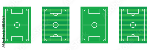 Football field icon. Football field icon Vector illustration. Football pitch icon line style design. Green football field icon.