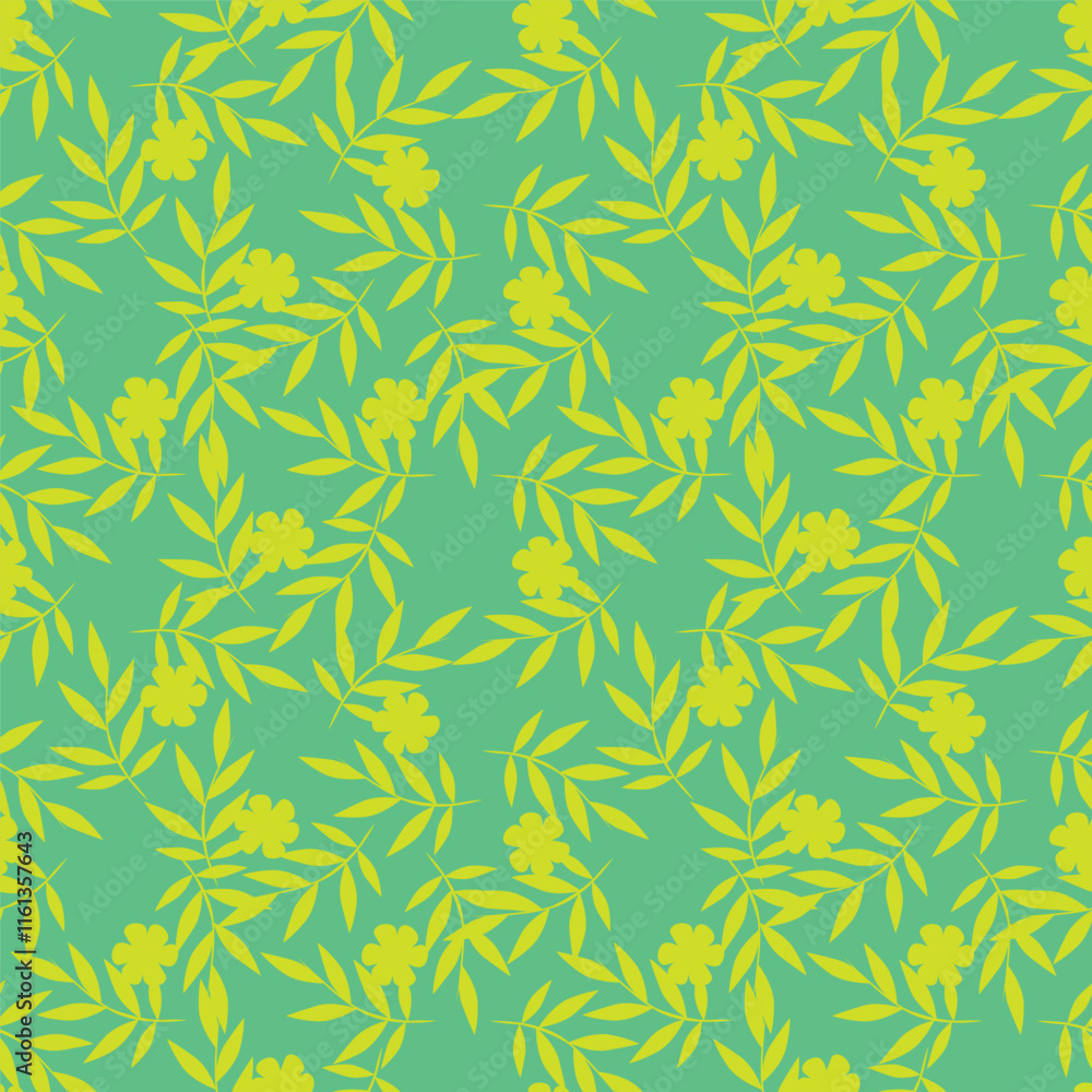 Beautiful pattern with flowers and leaf Beautiful pattern with flowers and leaf
