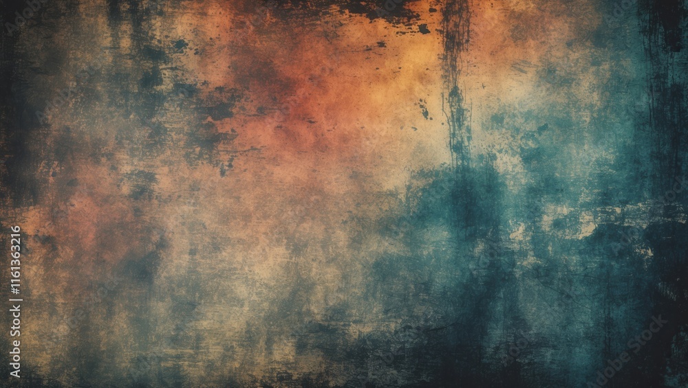 Fototapeta premium Abstract Textured Background in Warm and Cool Tones