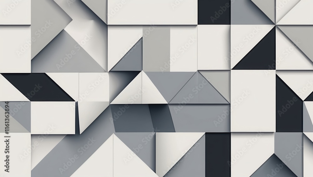 Obraz premium Modern Monochrome Geometric Patterns for Backgrounds