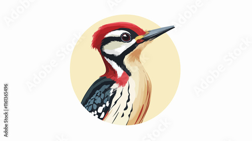 Yellow-bellied Sapsucker Male Bird: Round Shape in Nature photo