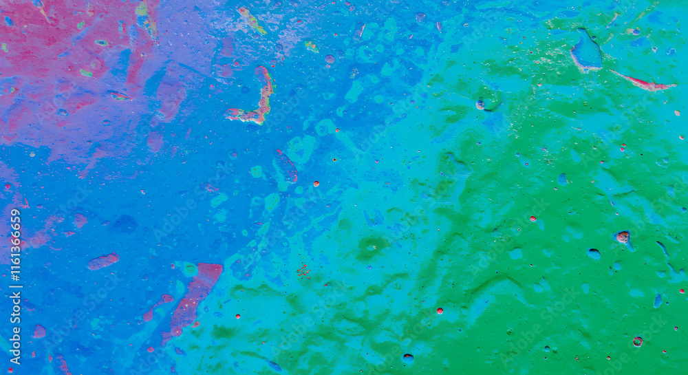 Naklejka premium Abstract Colorful Paint Texture Background - Vibrant Blue, Green, and Pink Swirls
