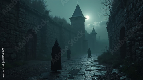 medieval horror haunted castle_dark dungeons ghostly knights