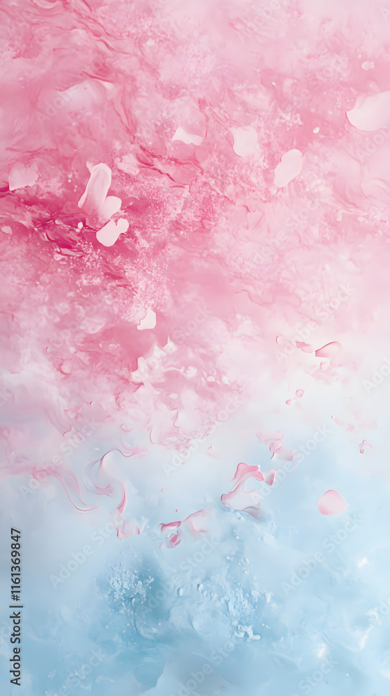 Obraz premium Abstract background with soft gradients of pink and blue creating a tranquil and dreamy atmosphere suitable for various artistic applications