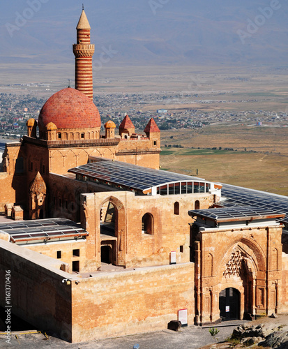 Ishak Pasha Palace, located in Dogubeyazit, Agri, Turkey, was built in the 18th century during the Ottoman period. photo