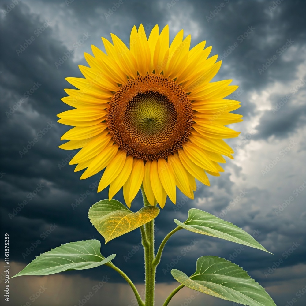 sunflower on blue sky