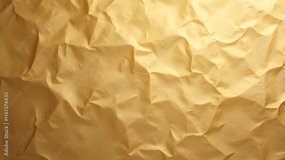 Obraz premium Luxurious Metallic Gold Tissue Paper Background, Warm Glow, Intricate Texture, Opulent Design