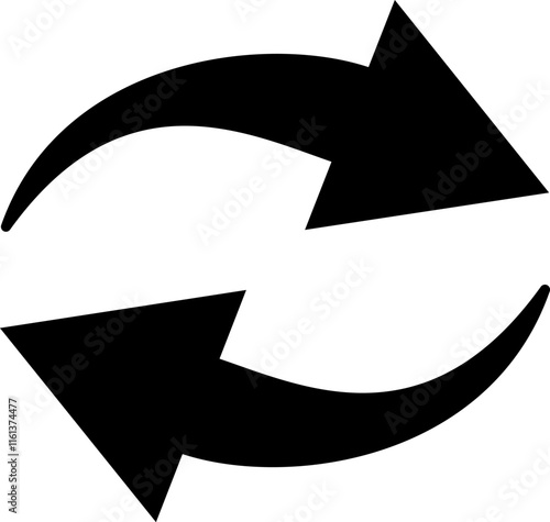Rotating arrows creating a continuous circular motion, symbolizing concepts of refresh, reload, update, and loop, embodying the essence of transformation and progress