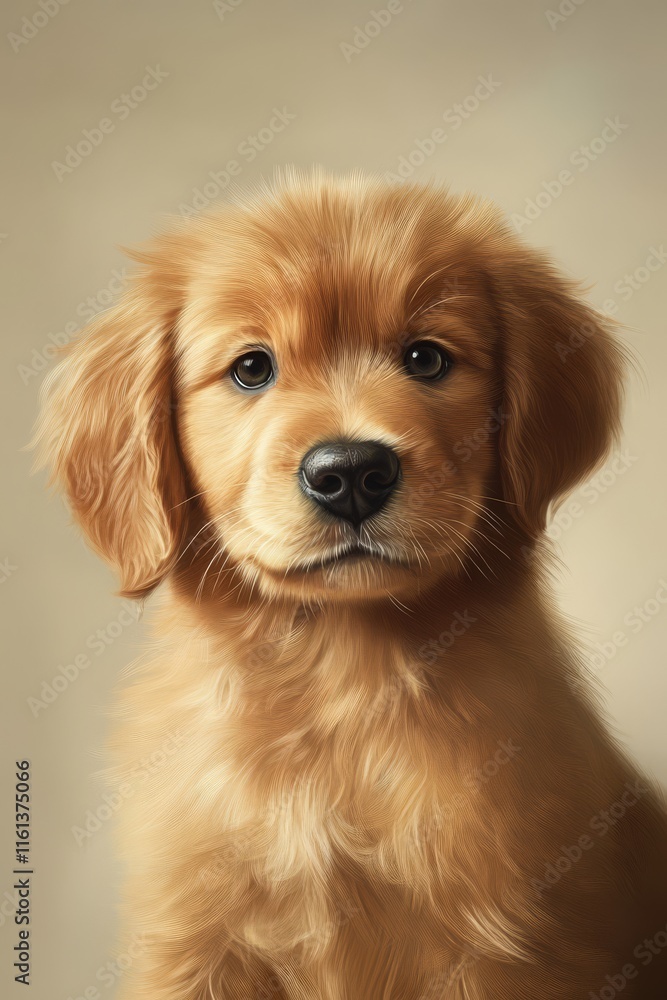 Adorable Golden Retriever Puppy Close-Up Adorable Golden Retriever Puppy Close-Up