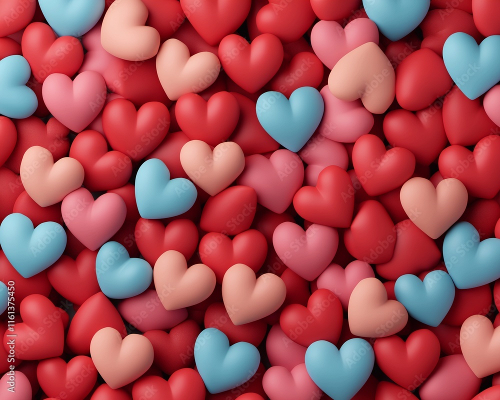 Valentine's Day Romantic Red Pink Blue Hearts Background Love Valentine s Day Texture Valentine's Day Romantic Red Pink Blue Hearts Background Love Valentine s Day Texture