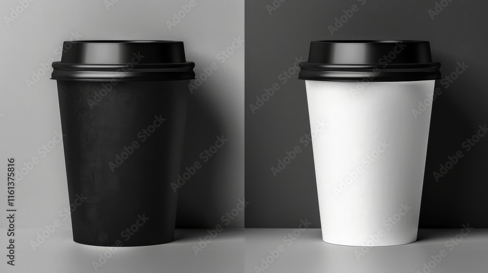 Realistic white coffee cup mockup for branding and marketing action shot design template Realistic white coffee cup mockup for branding and marketing action shot design template
