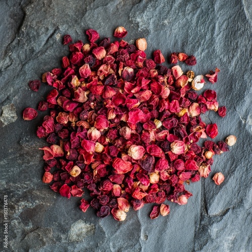 Dried fruit on stone photo