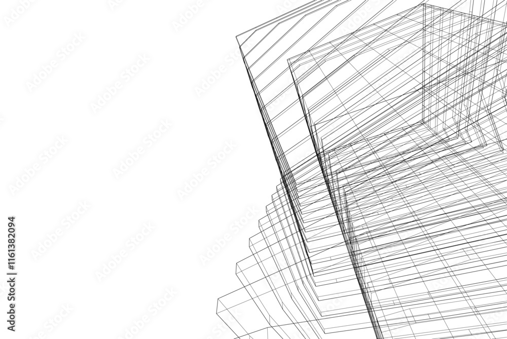 Abstract 3d architecture, vector background Abstract 3d architecture, vector background