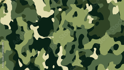 Camouflage texture natural soft colors background, wallpaper. Realistic nature camouflage. Seamless pattern. Grunge pattern template in dark, beige, khaki green colors for hunting and military purpos