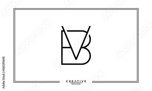 BV, VB, B, V, Abstract letters Logo Monogram