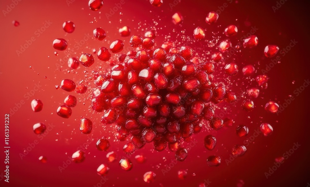 Close-up of vibrant pomegranate seeds Close-up of vibrant pomegranate seeds