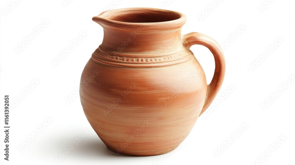 Rustic Terracotta Pitcher: A study in earthy tones and handcrafted elegance. Rustic Terracotta Pitcher: A study in earthy tones and handcrafted elegance.