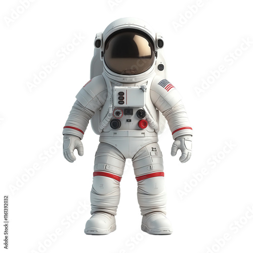 Exploring the cosmos with a futuristic astronaut wearing a sleek space suit and helmet, embodying the spirit of adventure and discovery in the universe