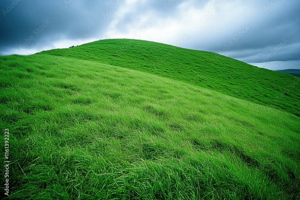 Naklejka premium Stunning Green Ireland: Captivating Landscapes of Emerald Hills and Scenic Skies