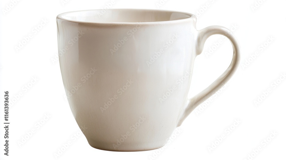 Elegant Off-White Ceramic Mug: A Simple and Stylish Drinkware Elegant Off-White Ceramic Mug: A Simple and Stylish Drinkware