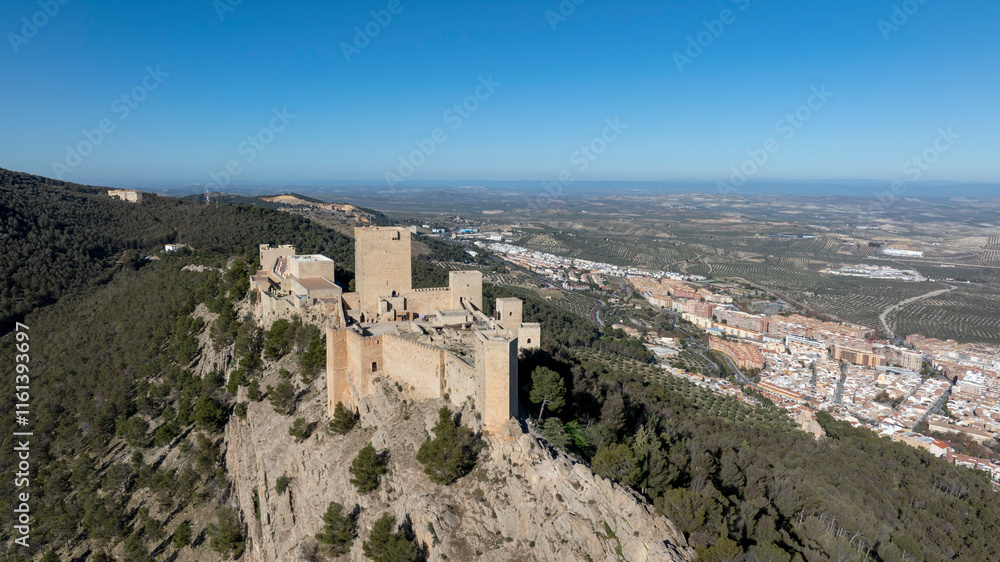 Obraz premium Vistas del bonito castillo de Santa Catalina en la provincia de Jaén, España