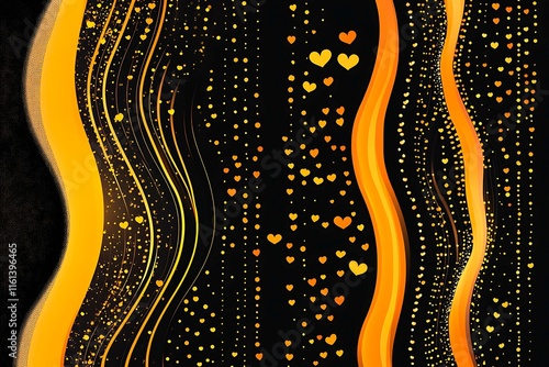 An abstract Valentine's Day background filled with swirling hearts in vibrant reds and pinks, evoking love and romance in a dreamy design.