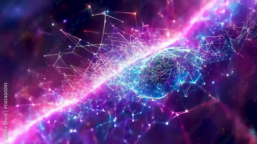 a blue and purple particle and a pink beam of light a blue and purple particle and a pink beam of light