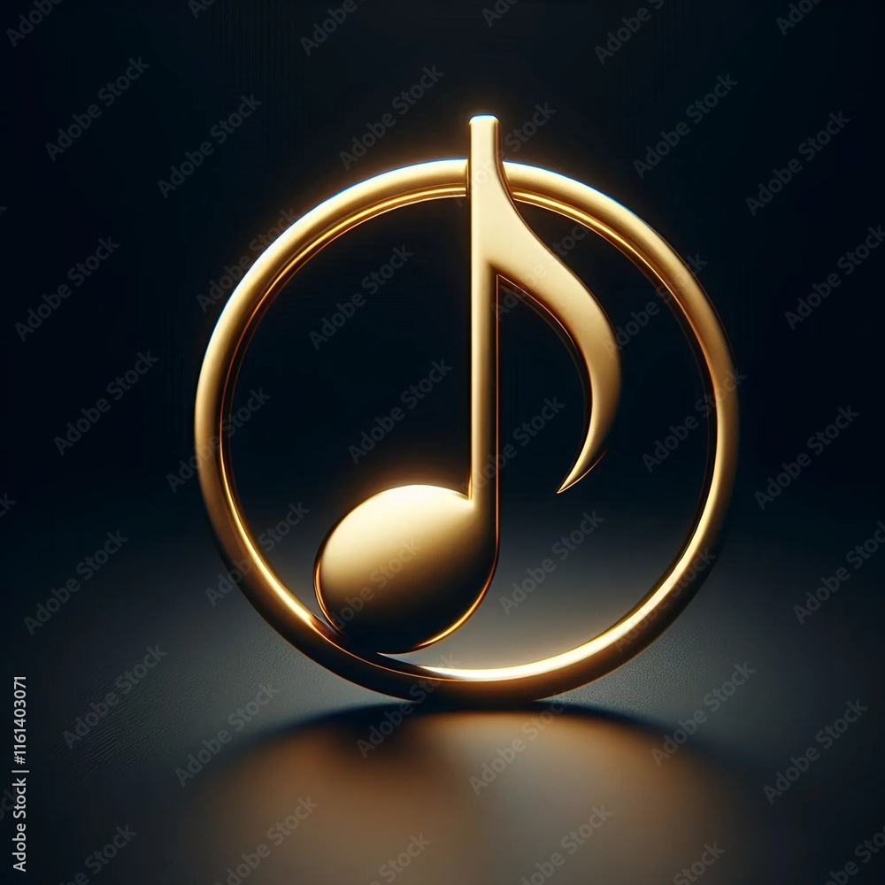 Note de musique en or Note de musique en or